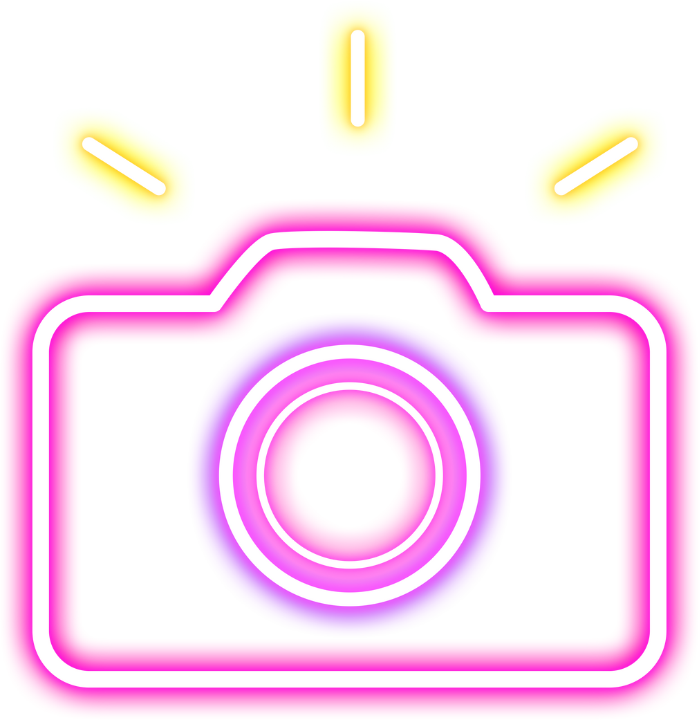 Neon Camera Icon